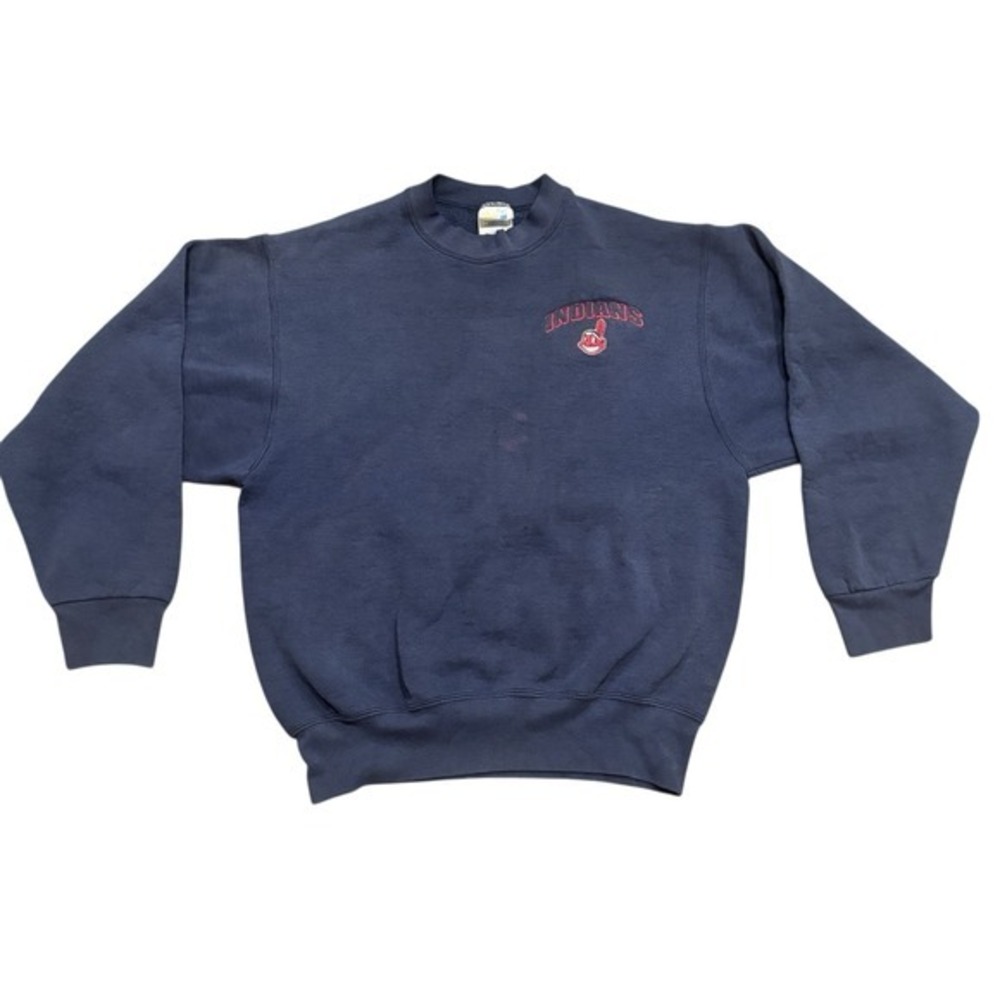 Cleveland Indians Vintage 90s Artex MLB Chief Wahoo Sweatshirt Crewneck Blue M